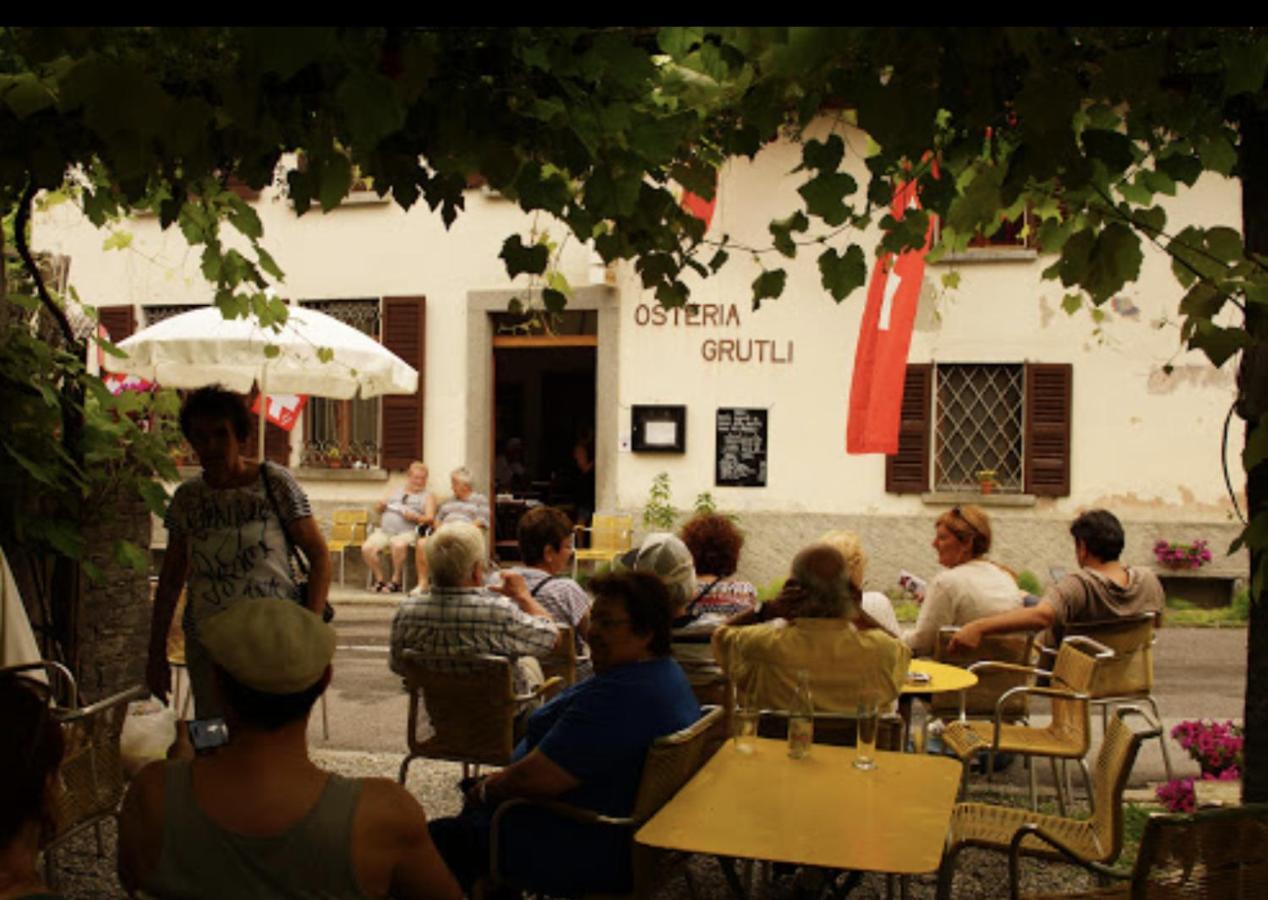 Osteria Gruetli Con Alloggio Borgnone ภายนอก รูปภาพ